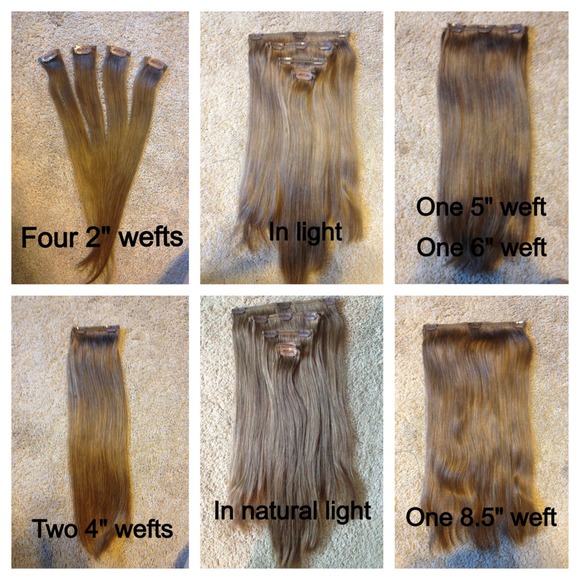 140 gram Light/Medium Brown Human Hair Extensions