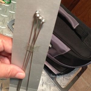 Bridal hair pins, crystal tip.