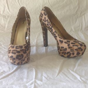 Mossimo Leopard Print Platform Heels