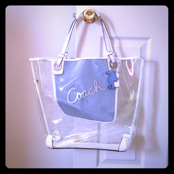 Clear oversized Coach bag