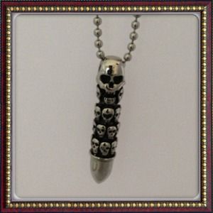 New: Skull Bullet Necklace