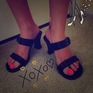 3 inch Black Heels NWOT