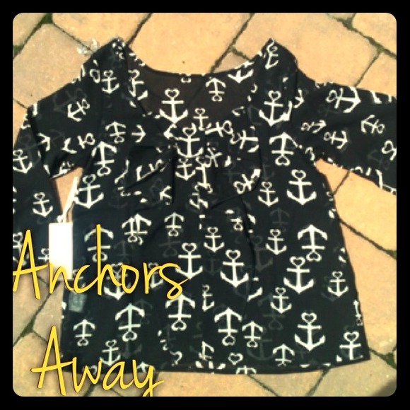 ⚓NEW Chiffon Anchor Top⚓