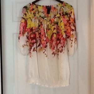 Lane Bryant blouse multi floral