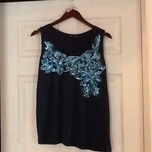 Apt 9 blue sequin Tank