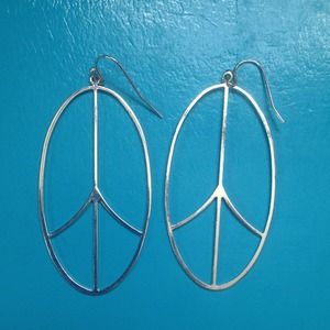 Peace sign earrings
