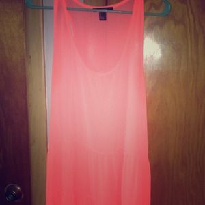 NEON pink/orange baby doll dress/tunic