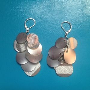 Silver dangling earrings