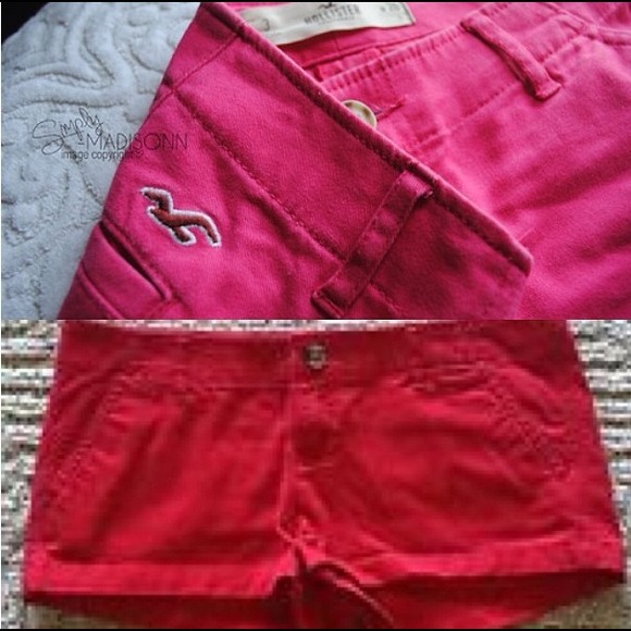 Red,pink Holister shorts.