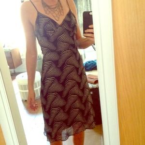 Optical illusion chiffon slip dress! S