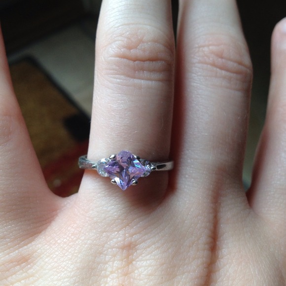 Purple and diamond ring