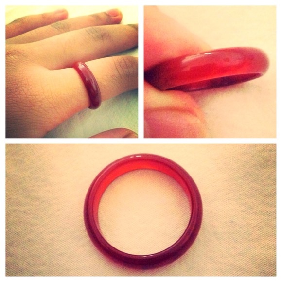 Reddish Brown Jade Ring