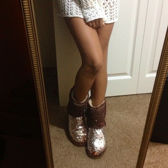 ❌Sold❌Sequin Sparkle Ugg Boots: Trade? - Picture 2 of 3