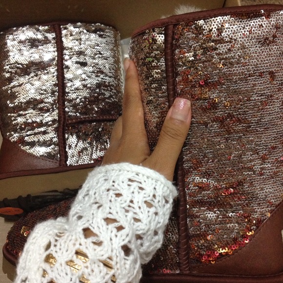 ❌Sold❌Sequin Sparkle Ugg Boots: Trade? - Picture 3 of 3