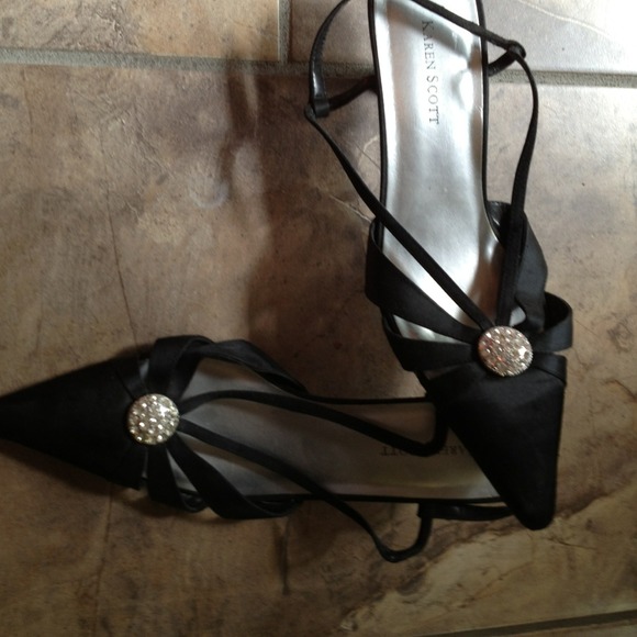 Black pointed heels