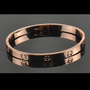 New Rosé Gold Love Screw Hinged Bangle!