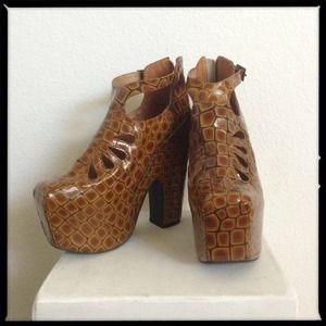 Jeffrey Campbell Havana Last Crocodile Print Heels