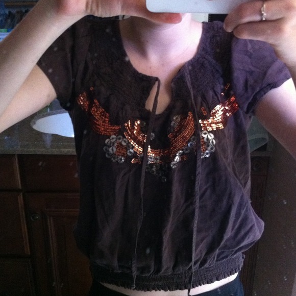 Chocolate brown blouse