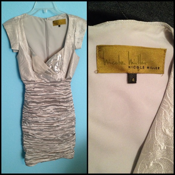 🌟REDUCED🌟Nicole Miller Silver Cocktail Dress