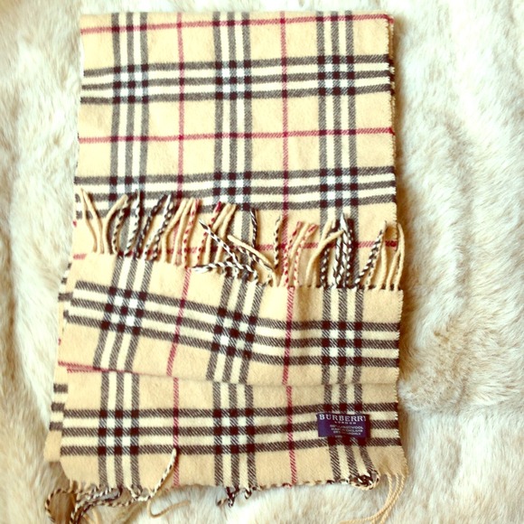 Vintage Authentic Burberry Wool Scarf 73"x11"
