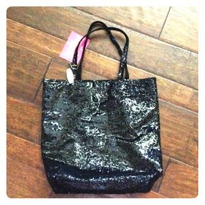 REDUCED Victoria's Secret Black Sequin Tote