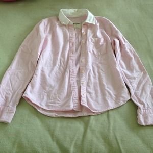 Pink and white button up