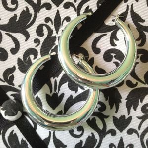 large Betsey Johnson hoop earrings