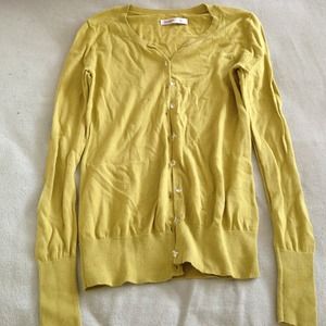 Honey mustard colored cardigan