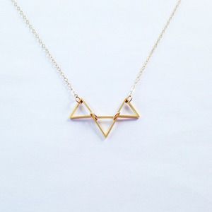 Trinity - Minimalist Trio Gold Necklace