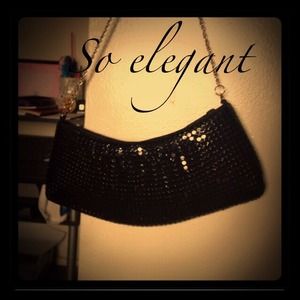 👛Small black sequin evening bag