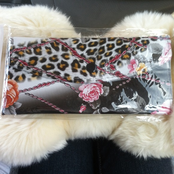 Clutches & Wallets - Animal, Rose and Chains Print  Wallet