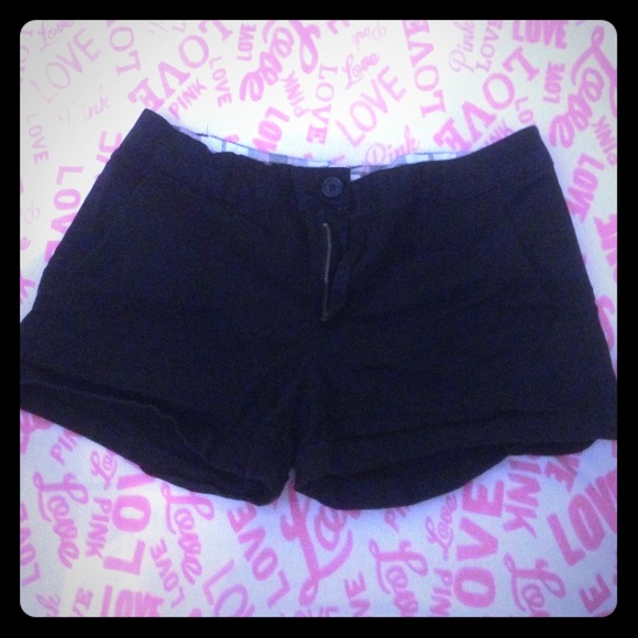 Black cuffed shorts