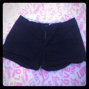 Black cuffed shorts