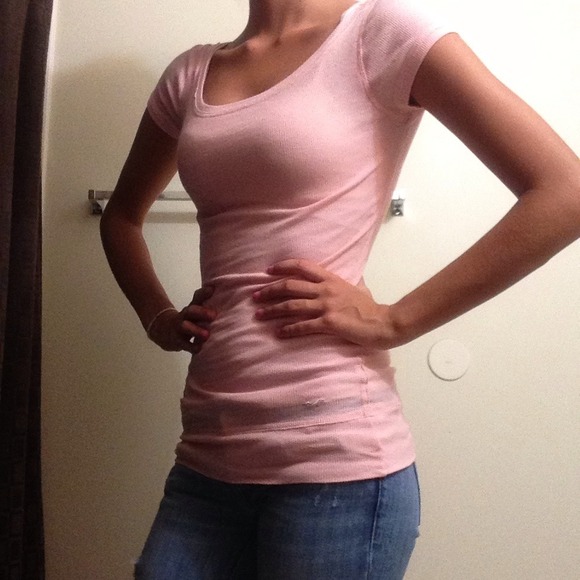 Pink hollister shirt