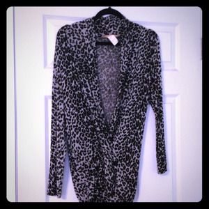 Buckle zebra cardigan