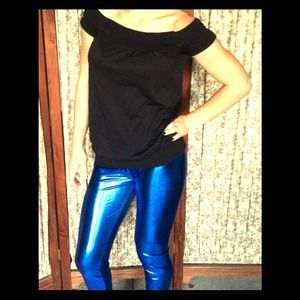 metallic legging $5; off the shoulder top $10
