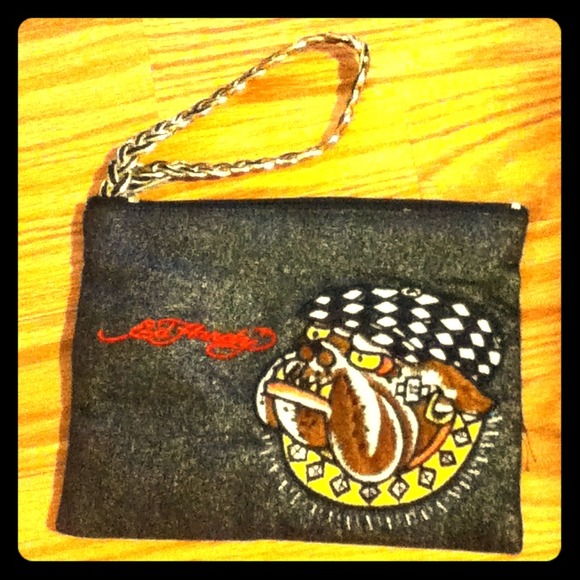 Never been used Ed Hardy wristlet