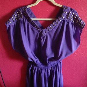 Purple dress with studs