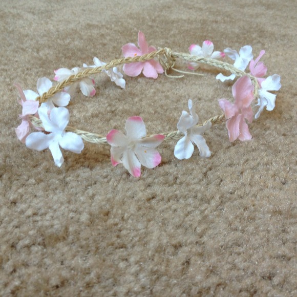 Floral braided head band