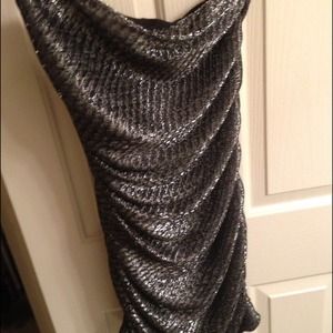 Sz. M Metallic, Strapless dress from Express