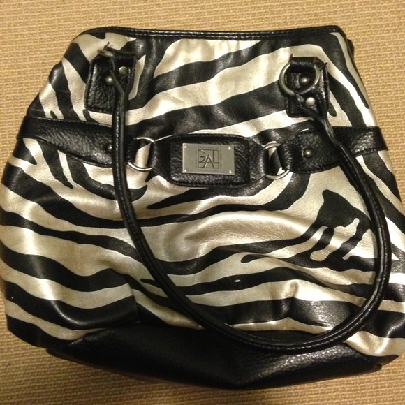 Zebra print handbag