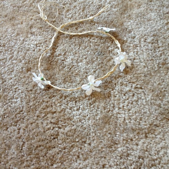 Floral braided head band - Picture 4 of 4