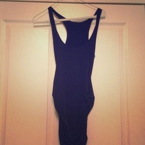 Racerback dress with scrunched sides