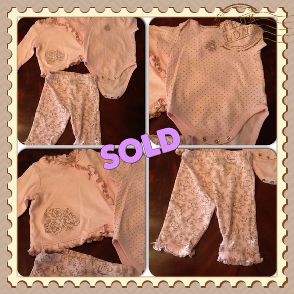 3 Piece Little Me out fit.  3 mo