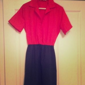Vintage color block dress
