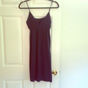 Navy blue silk dress
