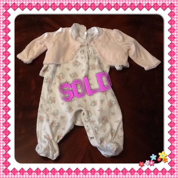 Ralph Lauren long sleeve flowered onsie