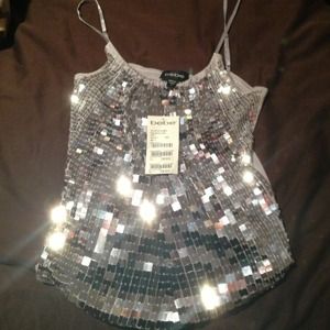 Silver Paillette Cami