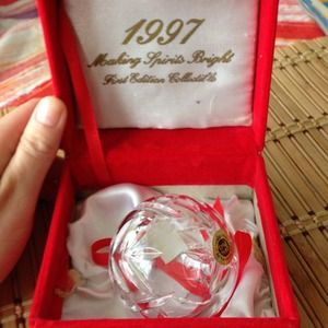 Madison ave lead crystal ornament