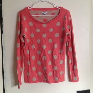 Polka dot knit sweater